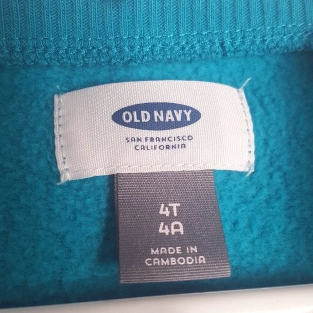 Old Navy Blue Tunic Metallic Star Sweatshirt